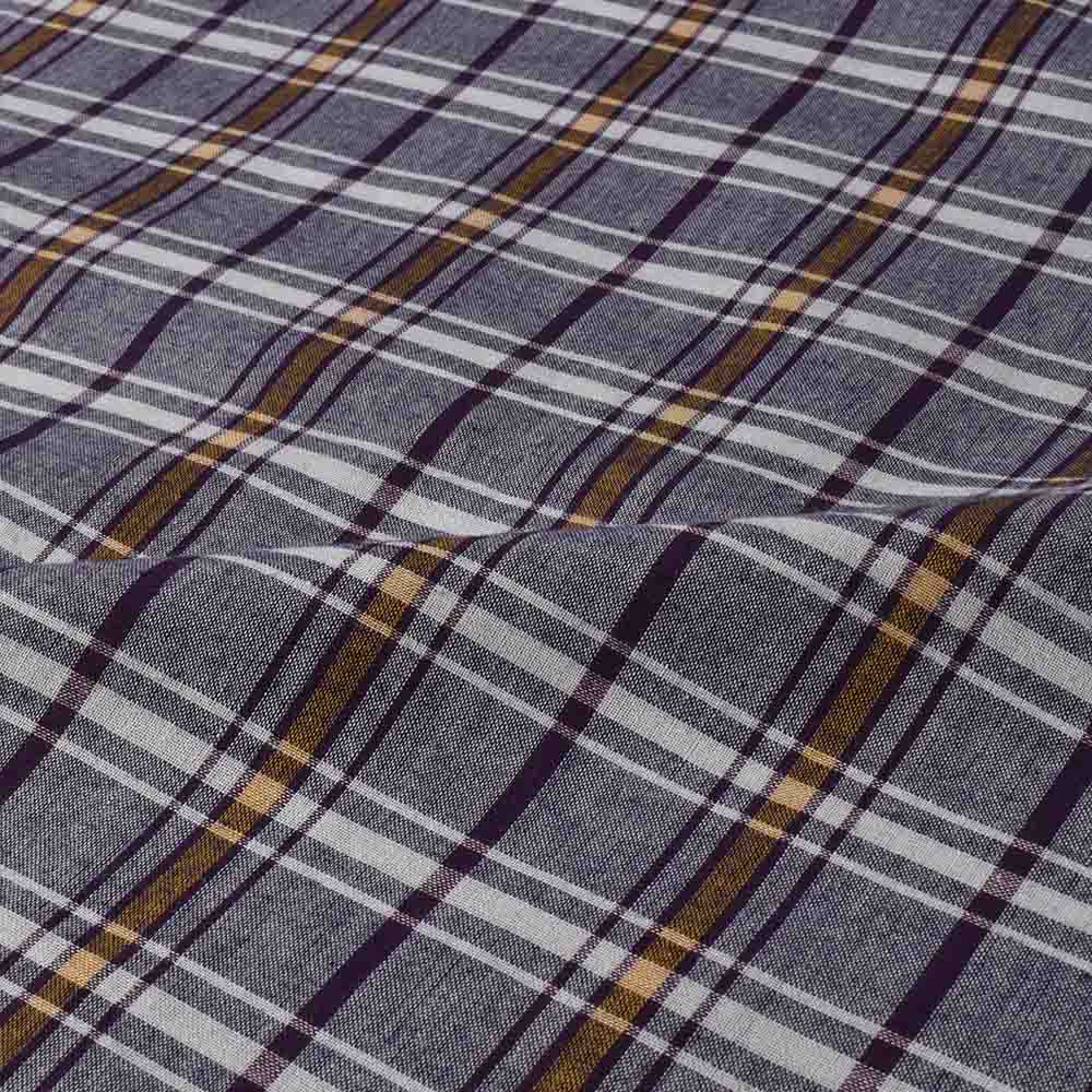 CHECK MULTICOLOR PURE COTTON 98 GSM HANDWOVEN FABRIC 523