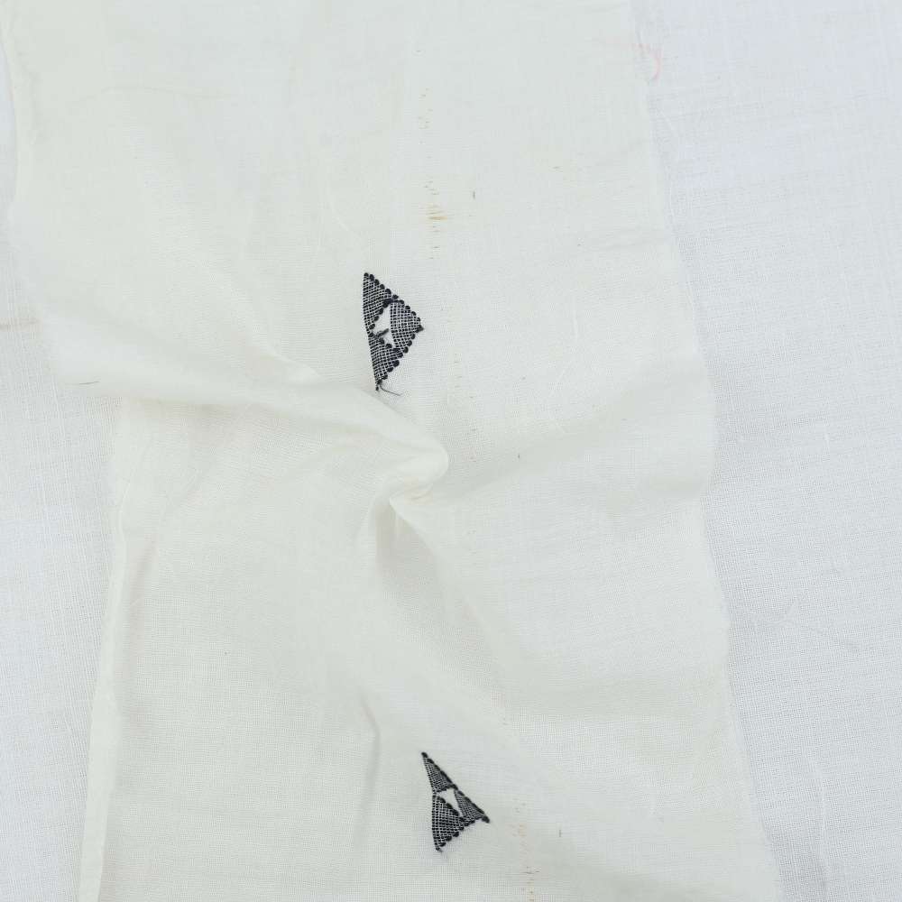 Geometric Cream Jamdani Pure Cotton 55 GSM Fabric 58