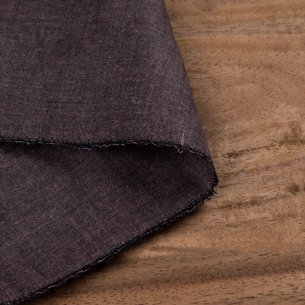 Cross Colour Purple Grey Pure Cotton 98 GSM Handwoven Fabric
