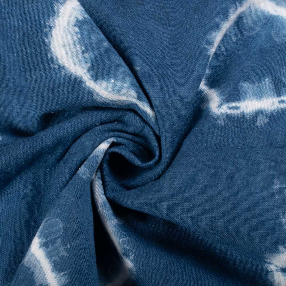 Plain Natural Indigo Tie Dye Khadi Cotton 120 GSM Handwoven Fabric