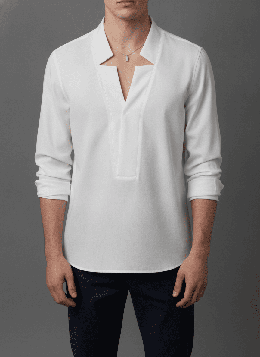 Flat Unique Collar Shirt