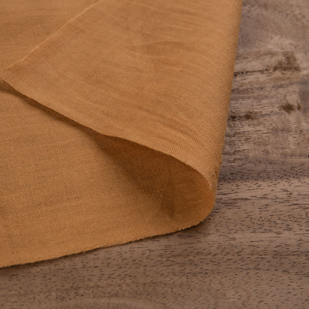Plain Brown Cotton 92 GSM Handwoven Fabric