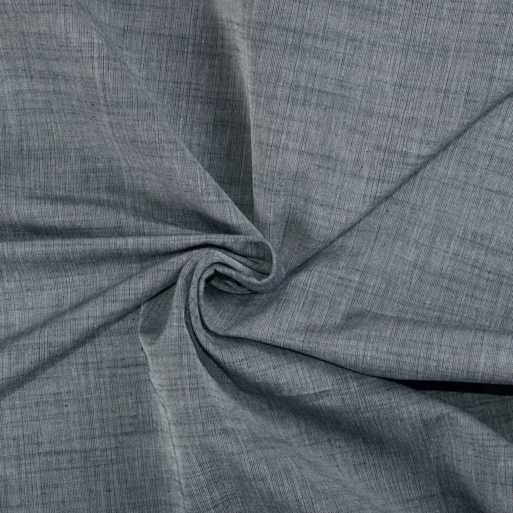 CHAMBRAY BLUE COLOR PURE COTTON HANDWOVEN FABRIC