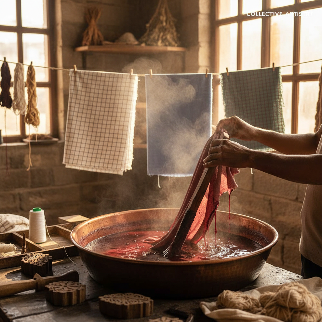 Traditional handloom weaving khadi fabric without electricity highlighting sustainable textile production