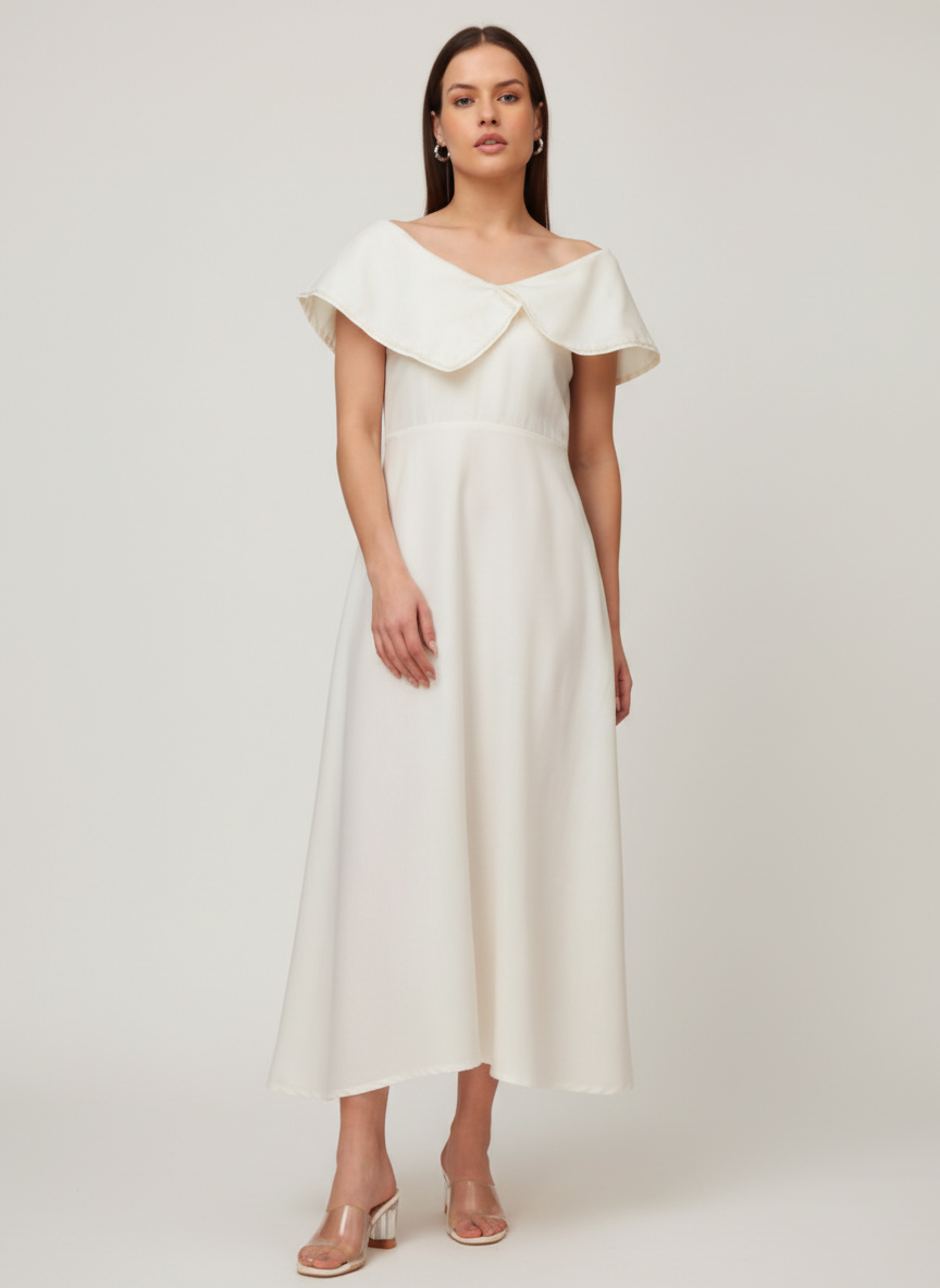 Off-Shoulder Basic Dress