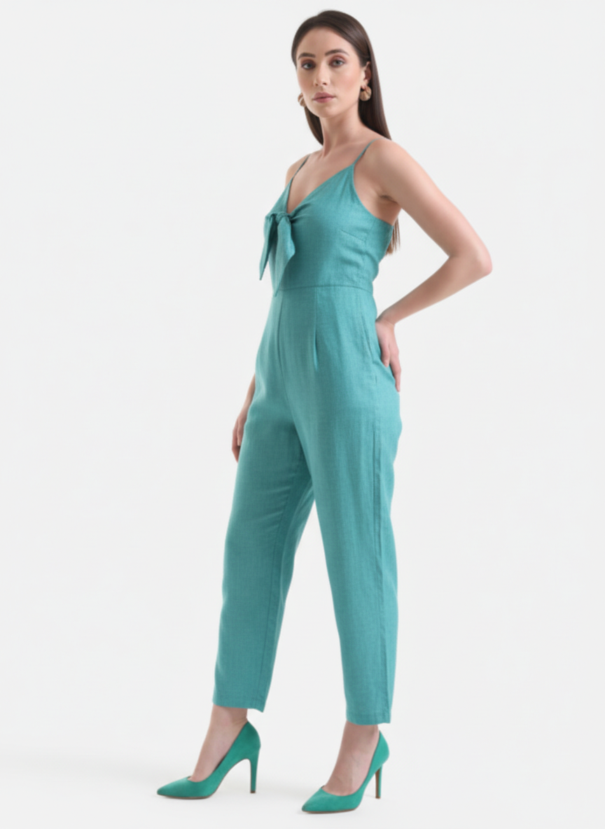 Spaghetti Strap Bow Tie Jumpsuit