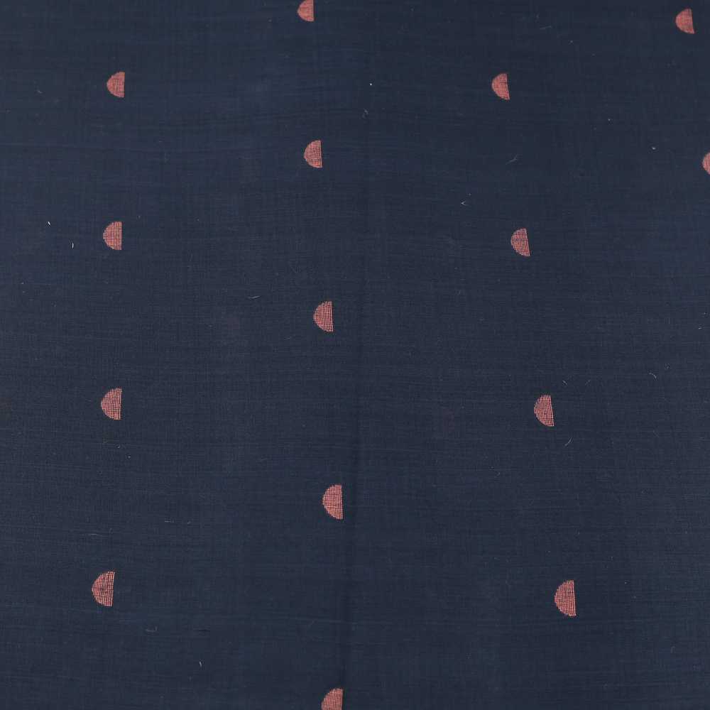 GEOMETRIC MIDNIGHT BLUE JAMDANI PURE COTTON 55 GSM FABRIC 104