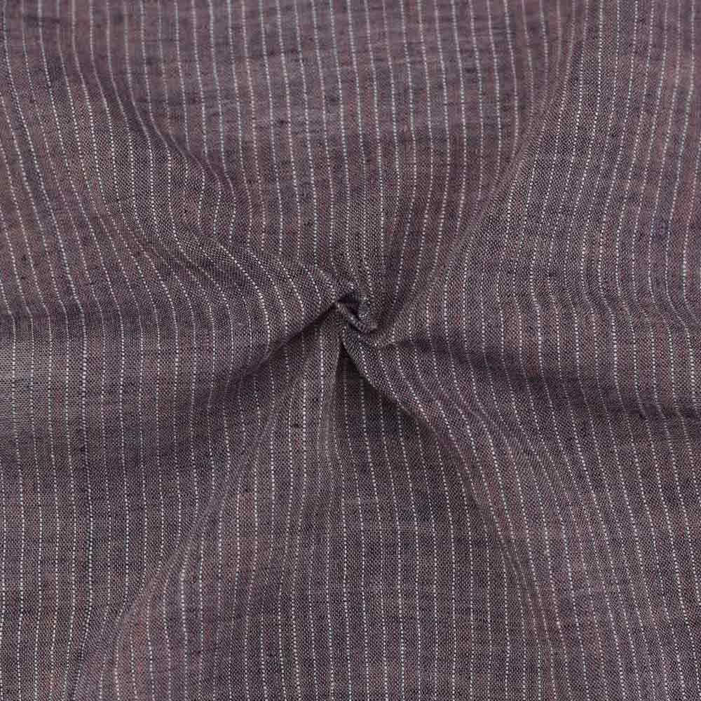 Stripe Purple Pure Cotton 65 GSM Handwoven Fabric
