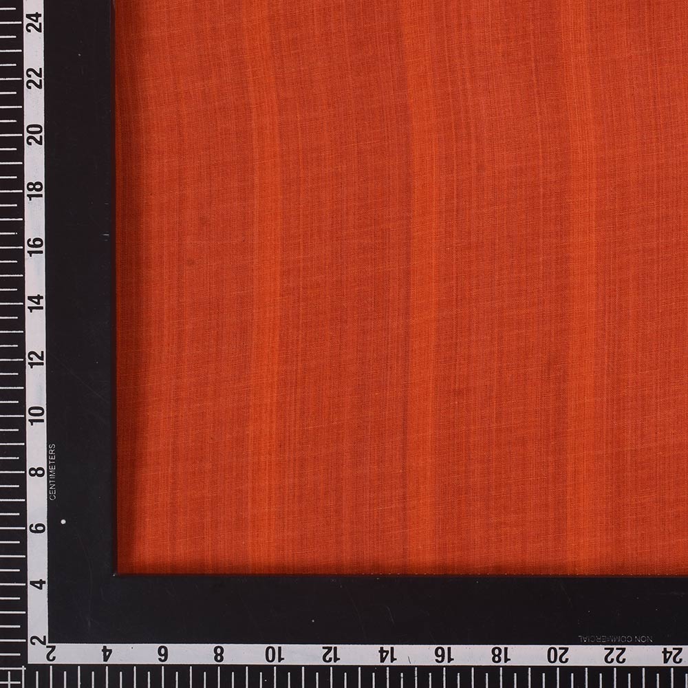 STRIPE ORANGE PURE COTTON 64 GSM HANDWOVEN FABRIC