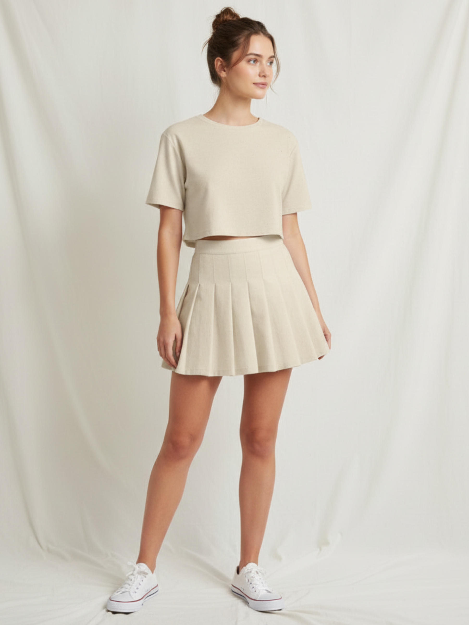Pleated Mini Skirt