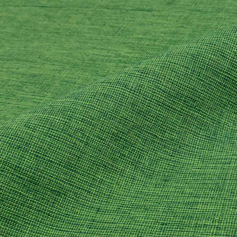 CHAMBRAY GREEN PURE COTTON 110 GSM HANDWOVEN FABRIC