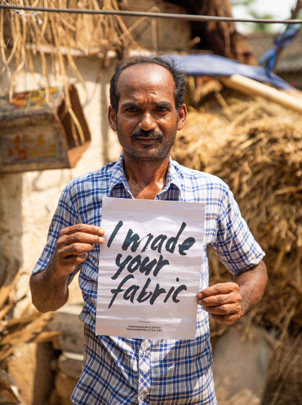 CHAMBRAY BROWN KHADI COTTON 75 GSM HANDWOVEN FABRIC H63