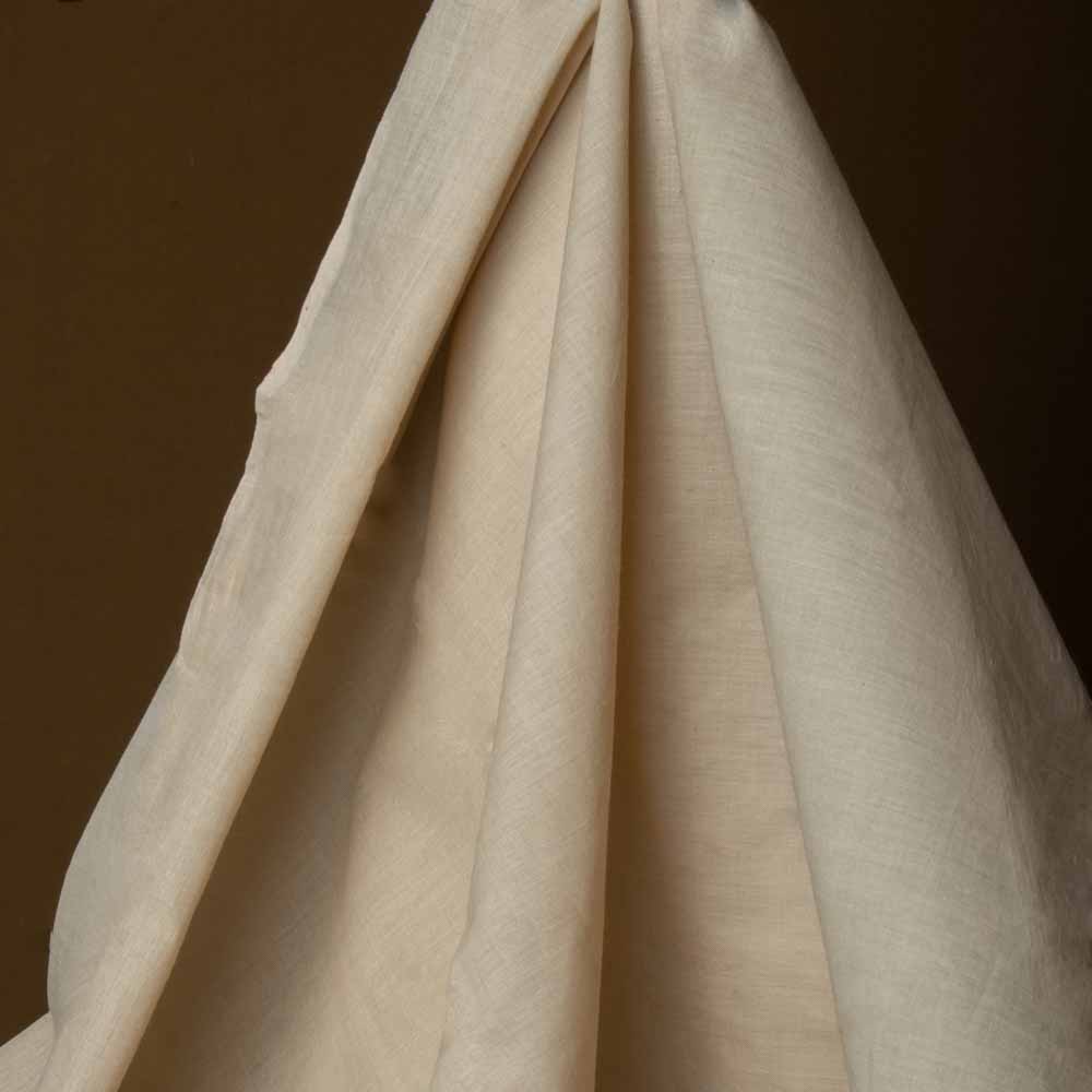 Plain Peach Pure Cotton 56 GSM Handwoven Fabric