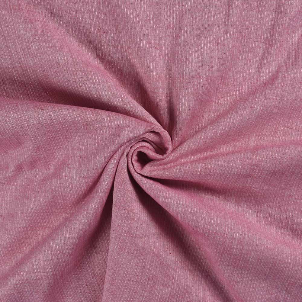 Stripe Rose Pink Pure Cotton 94 GSM Handwoven Fabric