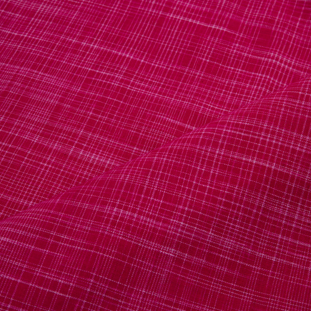 DARK PINK YARN TIE-DYE 90 GSM PURE COTTON FABRIC