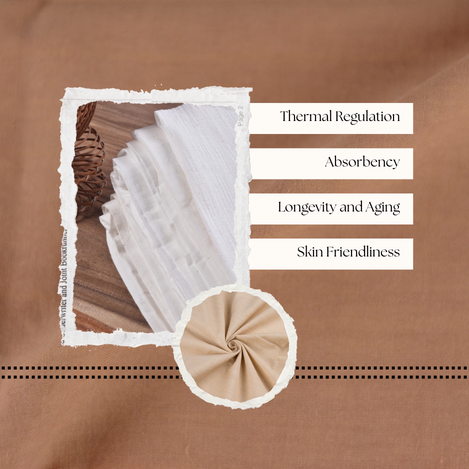 Close-up of handwoven Khadi cotton fabric texture showing breathability and softness