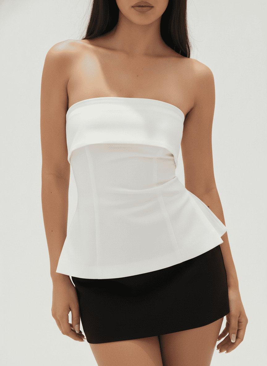Foldover Sleeveless Bandage Top