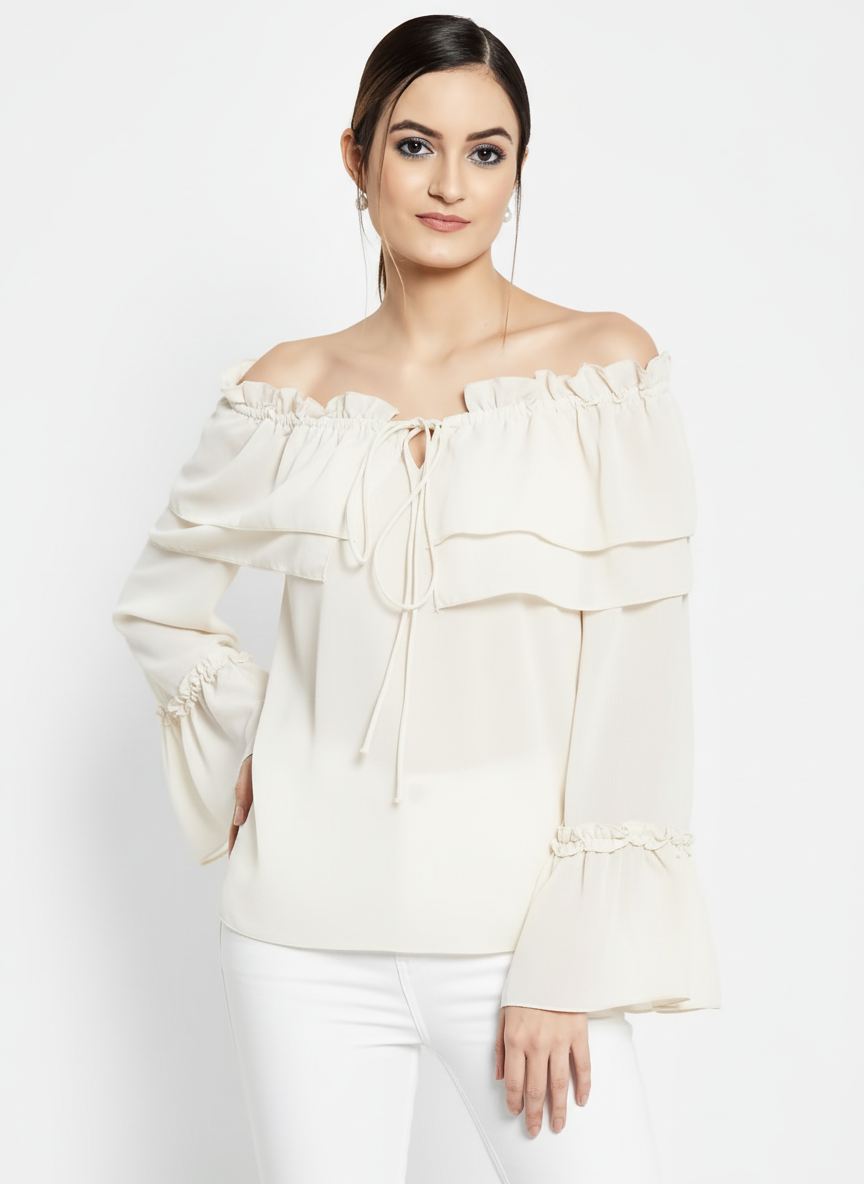 Off Shoulder Ruffled Top
