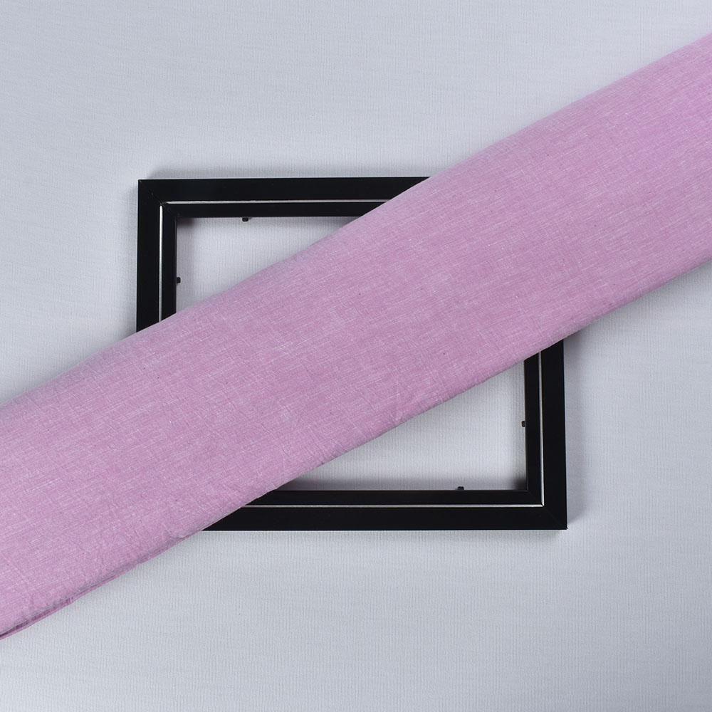 Chambray Pink Khadi Cotton 75 GSM Handwoven Fabric
