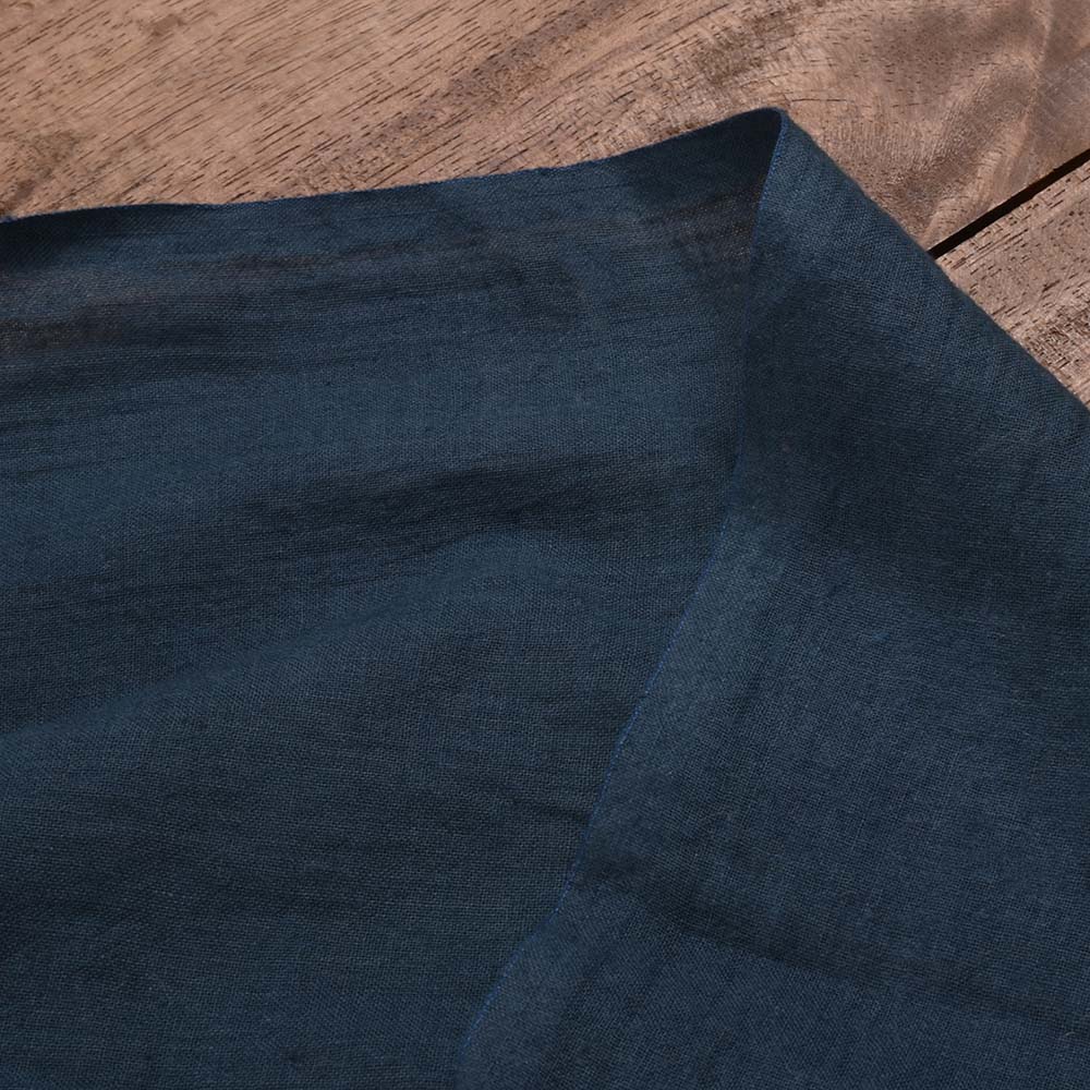 Plain Midnight Blue Pure Cotton 67 GSM Handwoven Fabric