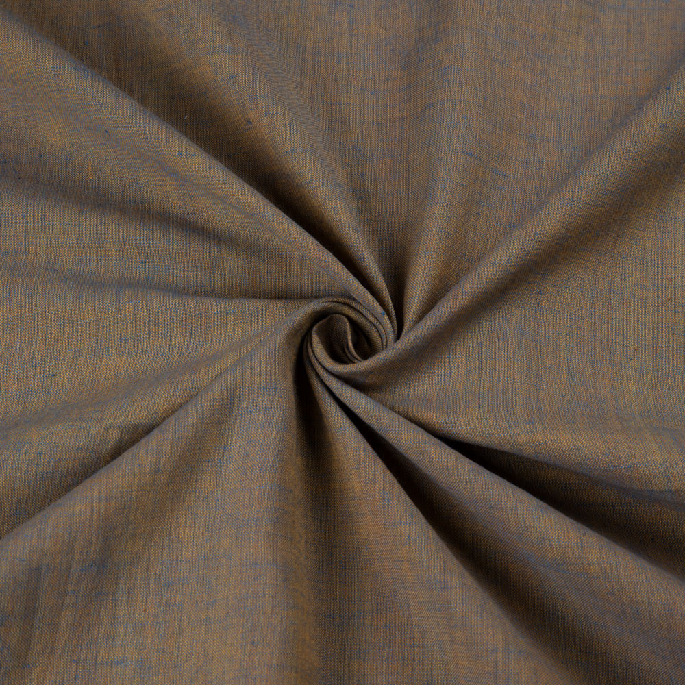 Cross Colour Olive Pure Cotton 92 GSM Handwoven Fabric
