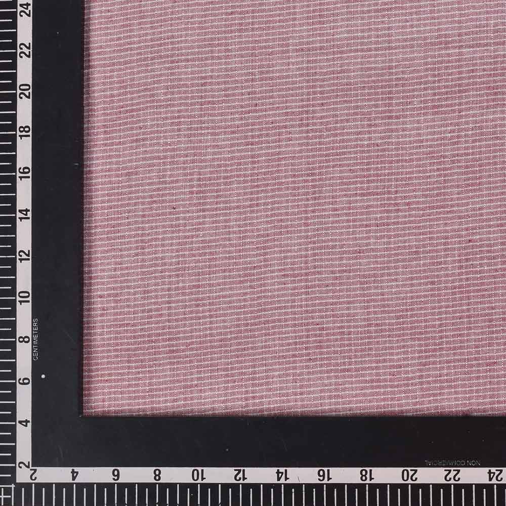 CHECK PINK PURE COTTON 93 GSM HANDWOVEN FABRIC D17