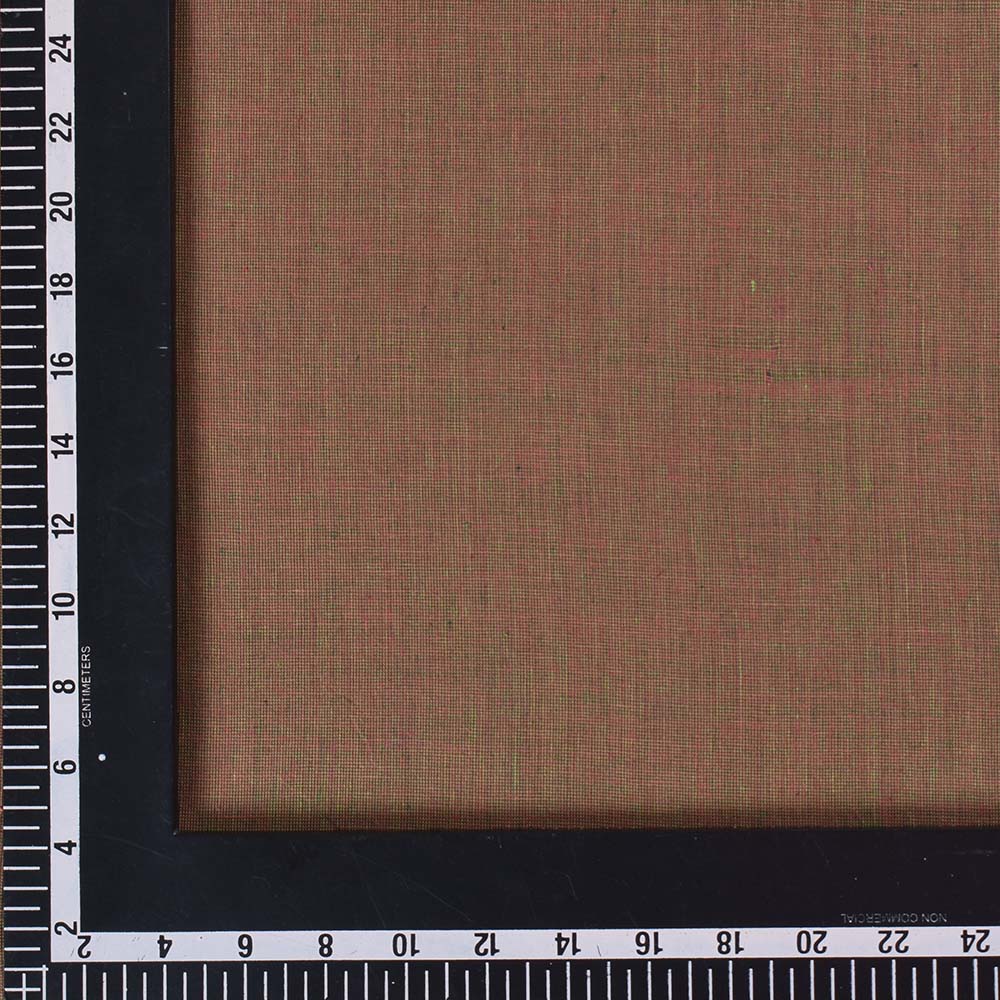 CHAMBRAY BROWN PURE COTTON 100 GSM HANDWOVEN FABRIC