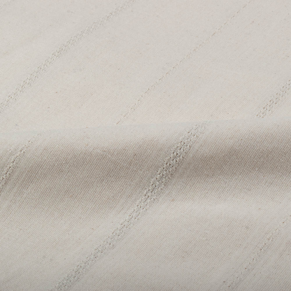 Ecru Jacquard Self Design 165 GSM Pure Cotton Handwoven Fabric