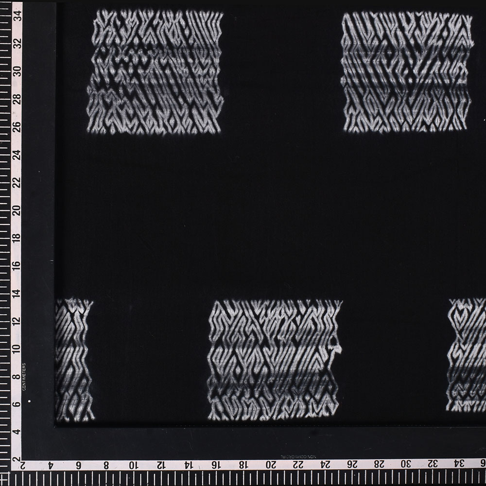 ABSTRACT BLACK SHIBORI 90 GSM MERCERISED COTTON FABRIC