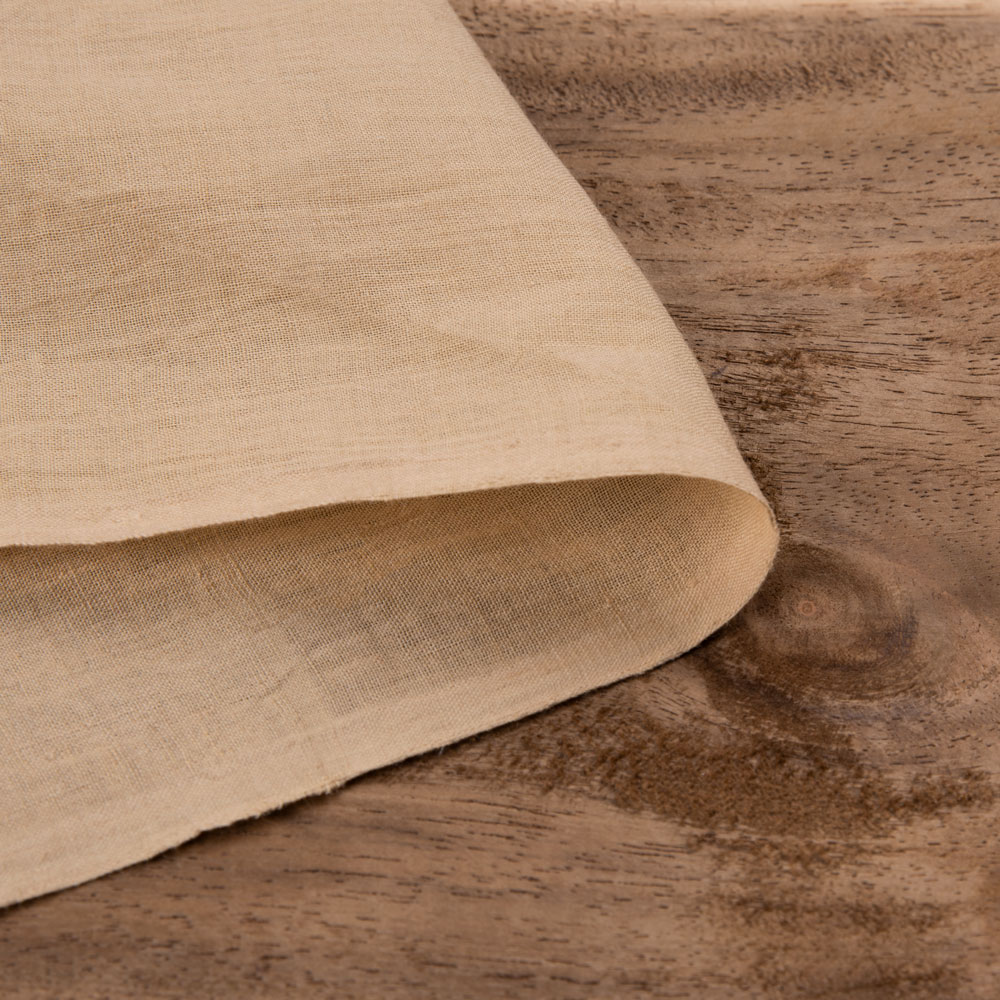 Plain Peach Pure Cotton 56 GSM Handwoven Fabric