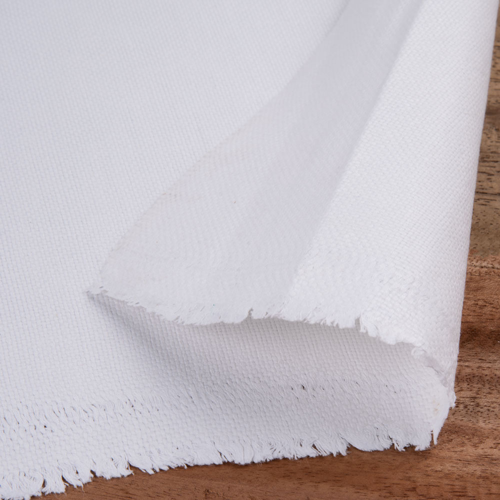 White Cotton 220 GSM Cambric Fabric - Bleached, Dyeable & 34