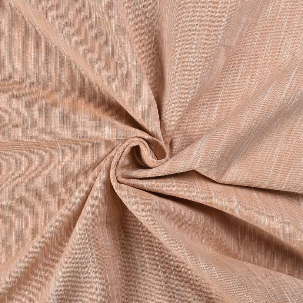 Solid Brown Slub Cross Color Pure Cotton 100 GSM Handwoven Fabric