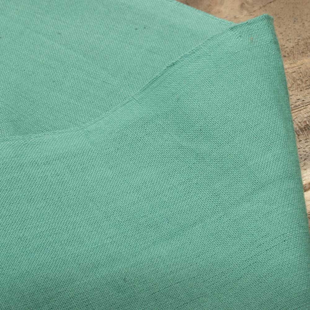 Plain Green Pure Cotton 85 GSM Handwoven Fabric
