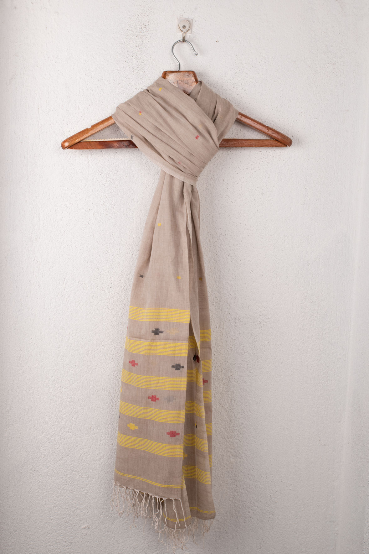 Handwoven Grey Scarf 87