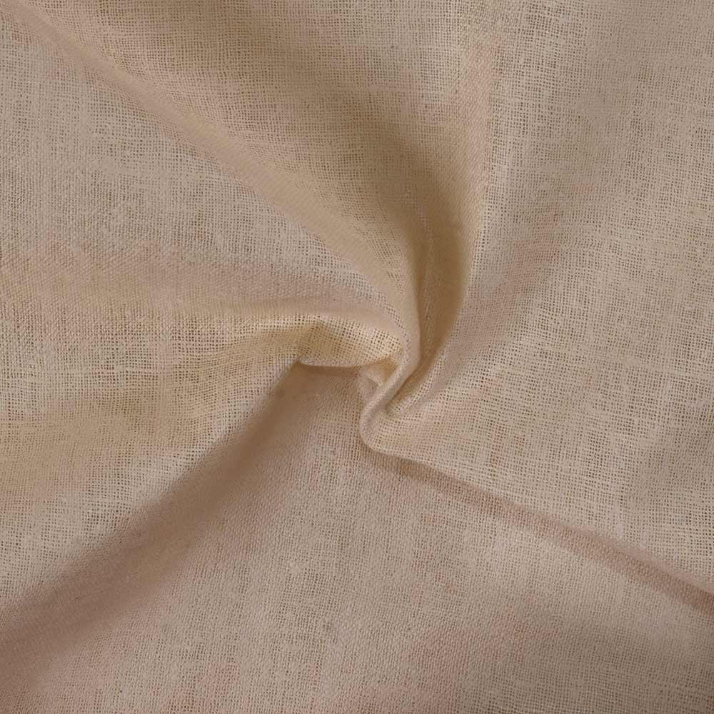 Plain Natural Pure Matka Silk 111 GSM Handwoven Fabric