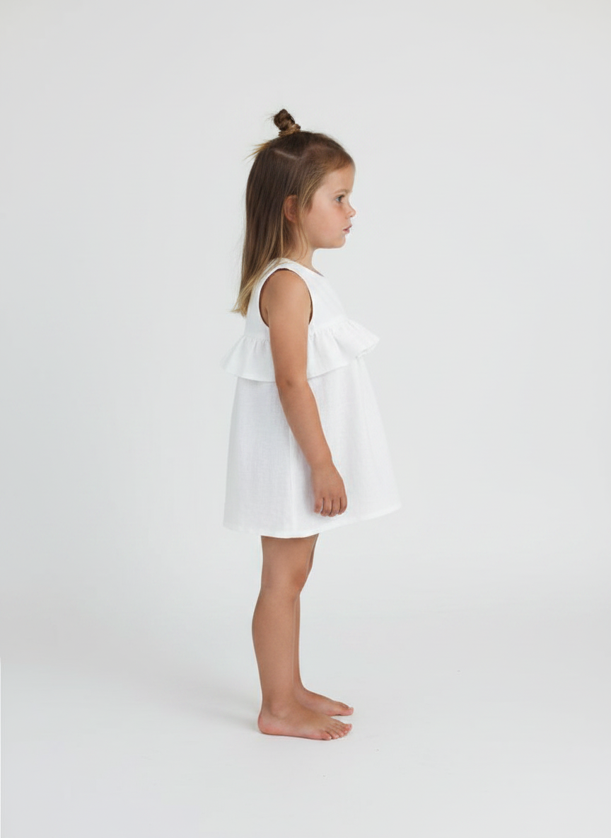 Basic Ruffle Shift Kids Dress