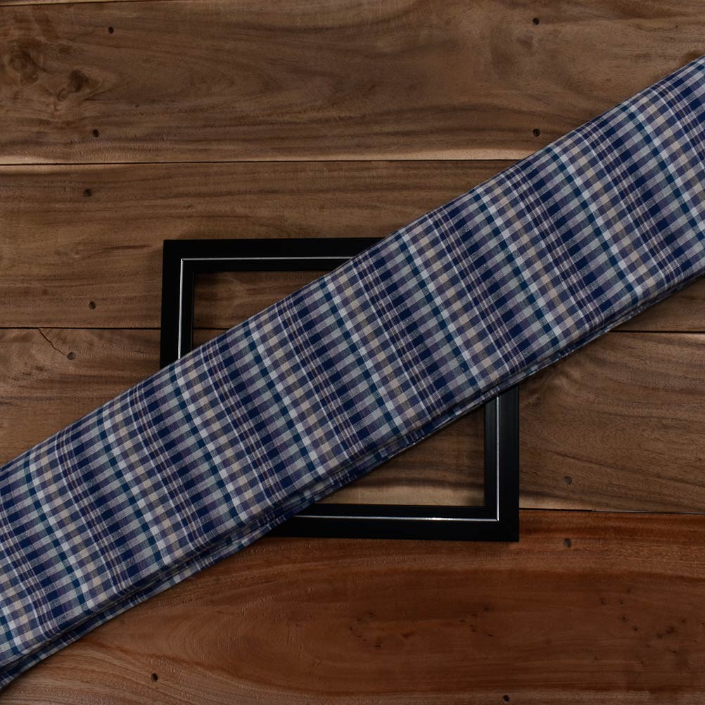 Check Multi Color Pure Cotton 110 GSM Handwoven Fabric