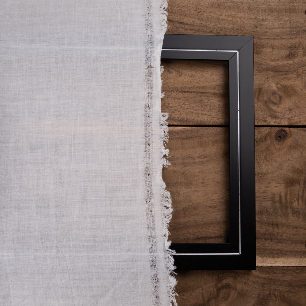 PLAIN WHITE NATURAL ORGANIC KHADI COTTON 167 GSM FABRIC