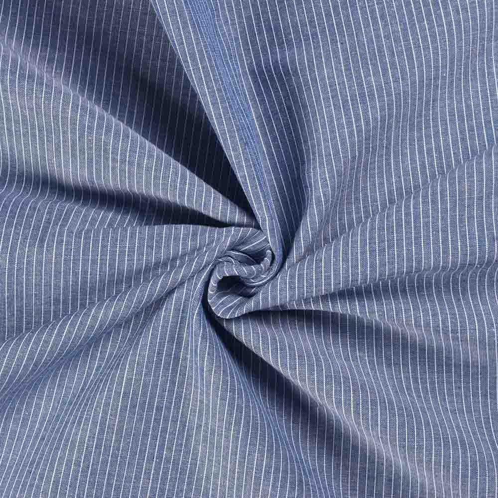 Stripe Blue Pure Cotton 94 GSM Handwoven Fabric 290