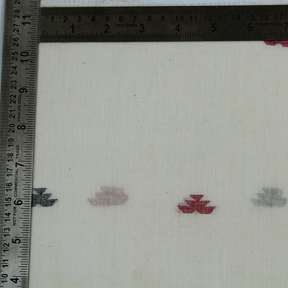GEOMETRIC CREAM JAMDANI PURE COTTON 55 GSM FABRIC 36