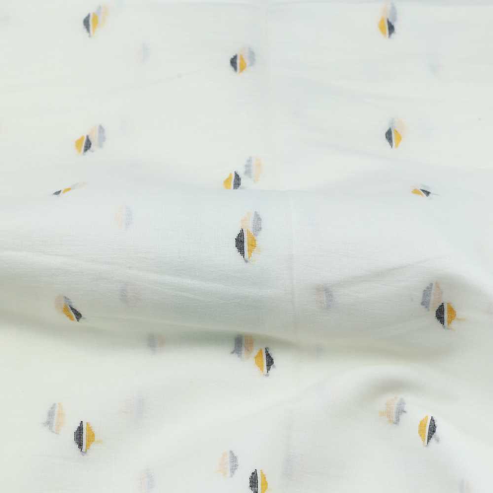 Geometric Cream Jamdani Pure Cotton 55 GSM Fabric 99