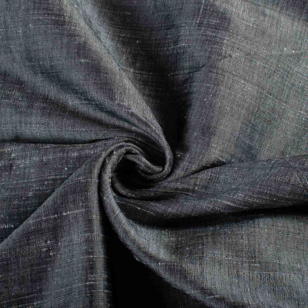 Plain Grey Cotton Dupion Silk 141 GSM Handwoven Fabric
