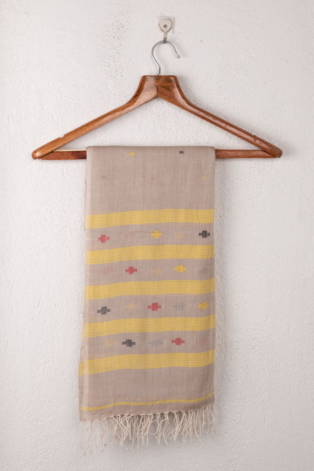 Handwoven Grey Scarf 87
