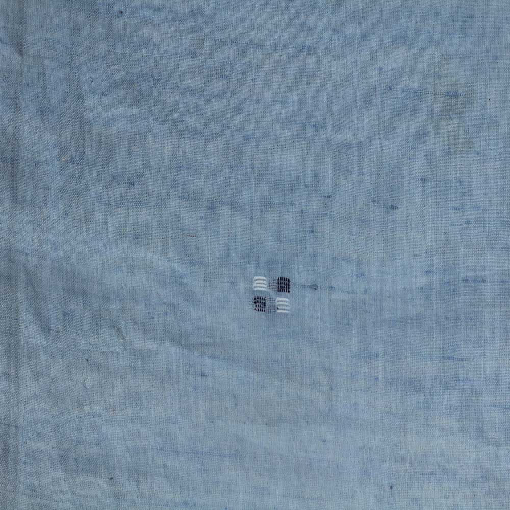 GEOMETRIC BLUE JAMDANI PURE COTTON 55 GSM FABRIC 49