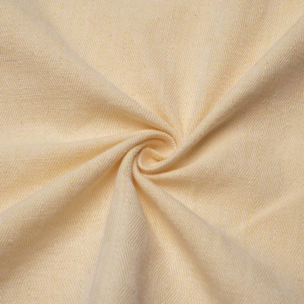Diamond Twill Yellow Jacquard Cotton Khadi 145 GSM Fabric