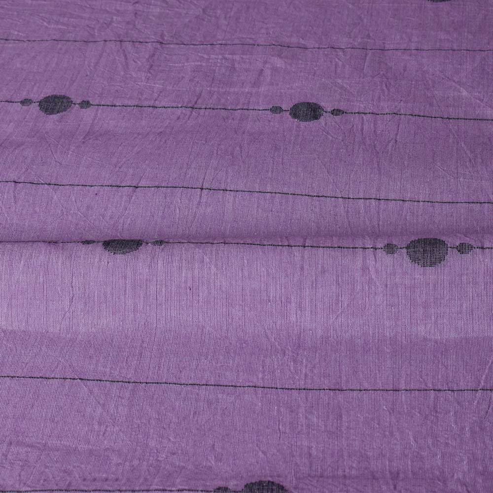 GEOMETRIC PURPLE JAMDANI PURE COTTON 64 GSM HANDWOVEN FABRIC