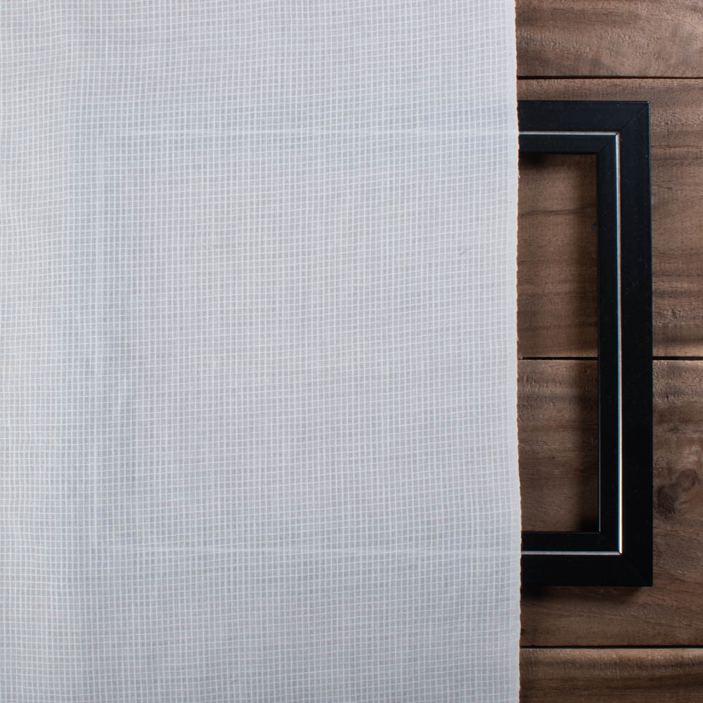 WHITE PURE COTTON MUSLIN 73 GSM HANDWOVEN FABRIC - BLEACHED, DYEABLE