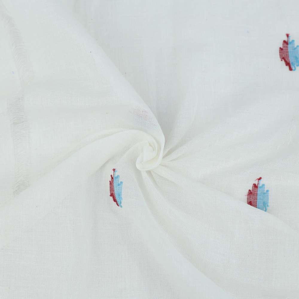 Geometric Cream Jamdani Pure Cotton 55 GSM Fabric 35