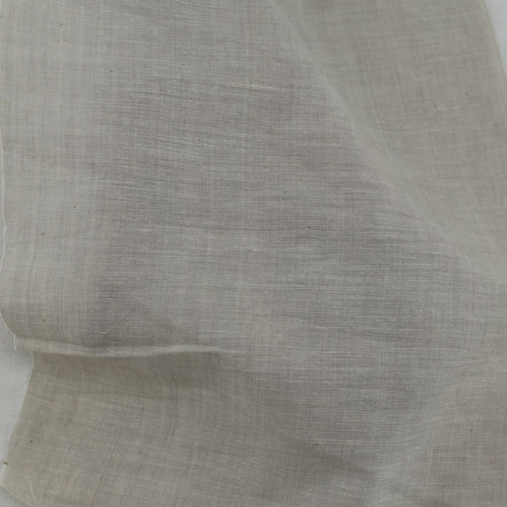 Chambray Grey Khadi Cotton 62 GSM Handwoven Fabric B11
