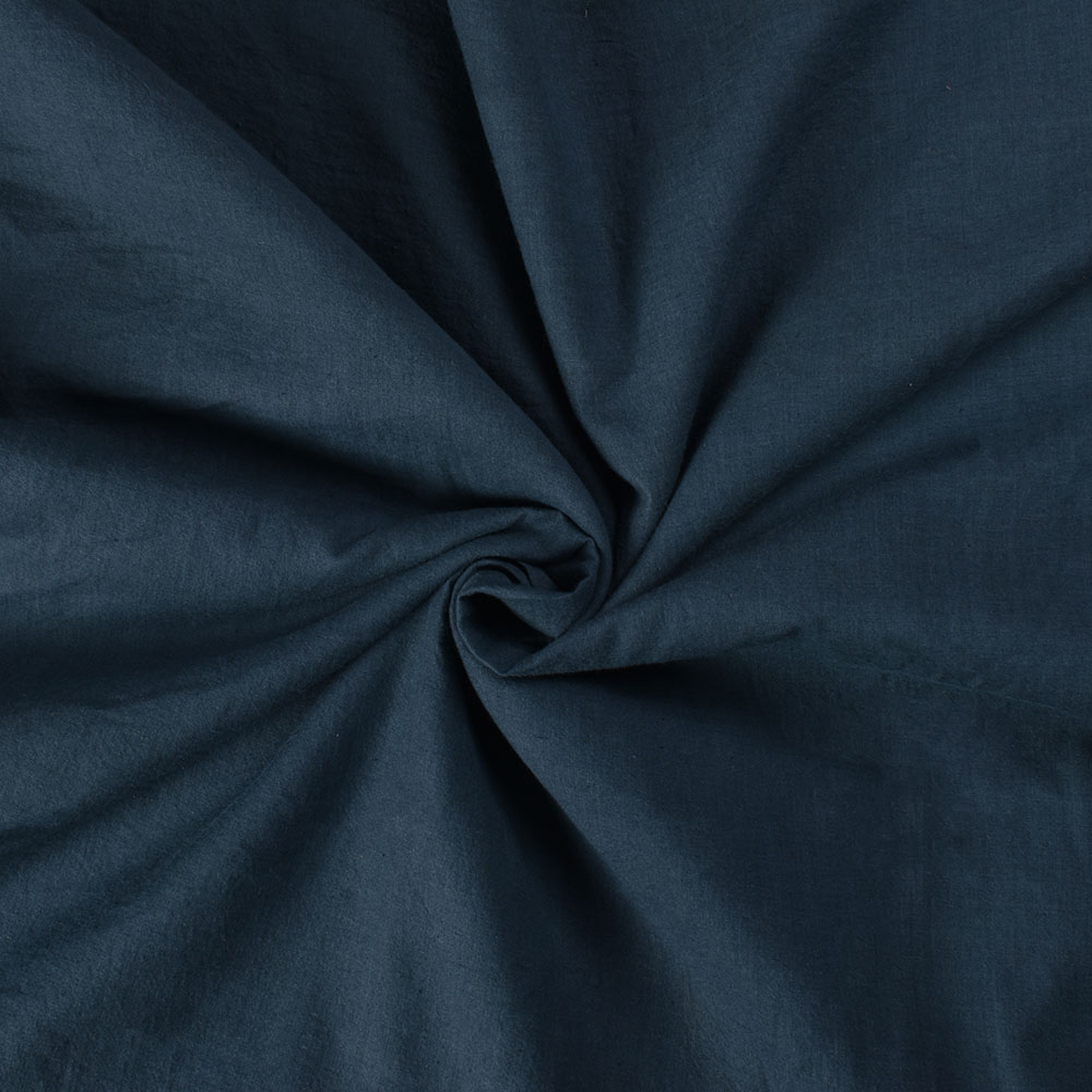 Plain Midnight Blue Pure Cotton 67 GSM Handwoven Fabric
